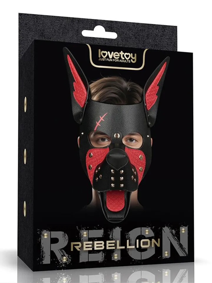 Rebellion Reign Scarred Alpha Pup Mask Red - BDSM Maske 1 [full]