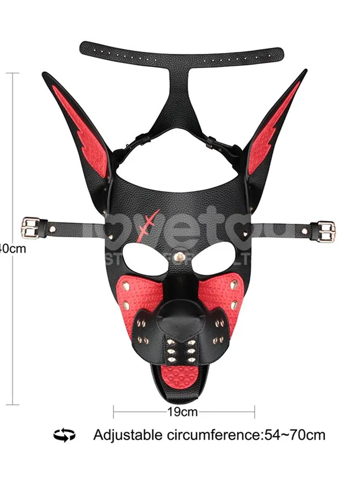 Rebellion Reign Scarred Alpha Pup Mask Red - BDSM Maske 2 [full]