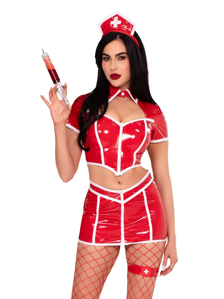 Red Alert Nurse Costume Red - Krankenschwester Kostüm 2 [full]