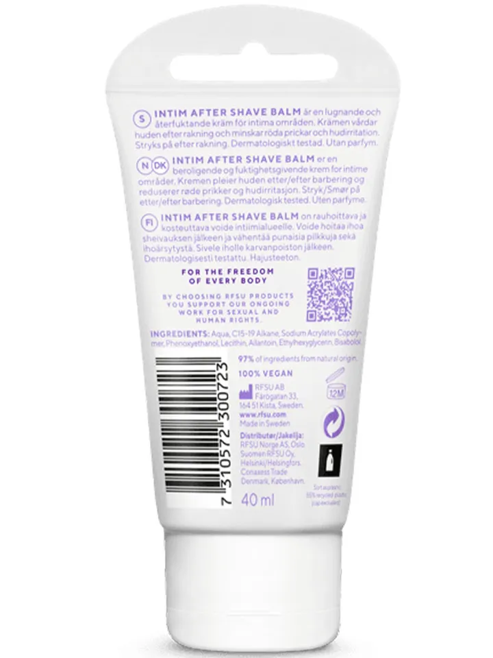 RFSU Intim After Shave Balm 40 ml - Intimrasur 2