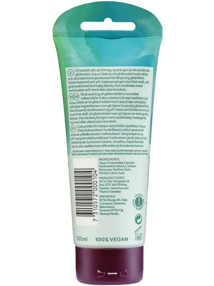 RFSU Sense Me Aqua Glide 100 ml - Wasserbasiertes Gleitmittel 2