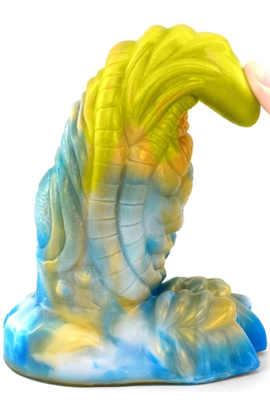 Rhegax Dildo Gold-Blau 20 cm - Drachen-Dildo 2