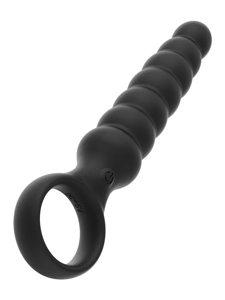 Ribbed Anal Plug With Vibrations Black - Vibrierender Analplug 2 [full]