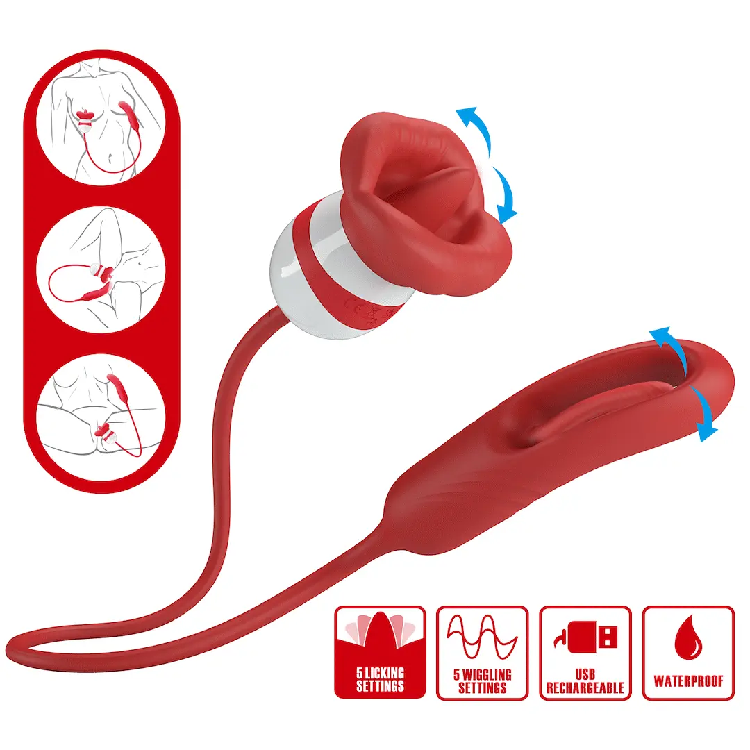Romance Alyss Roter Mundvibrator - Vibrator 1
