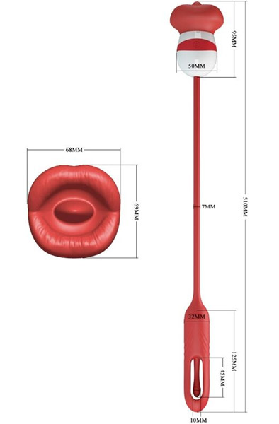 Romance Alyss Roter Mundvibrator - Vibrator 3