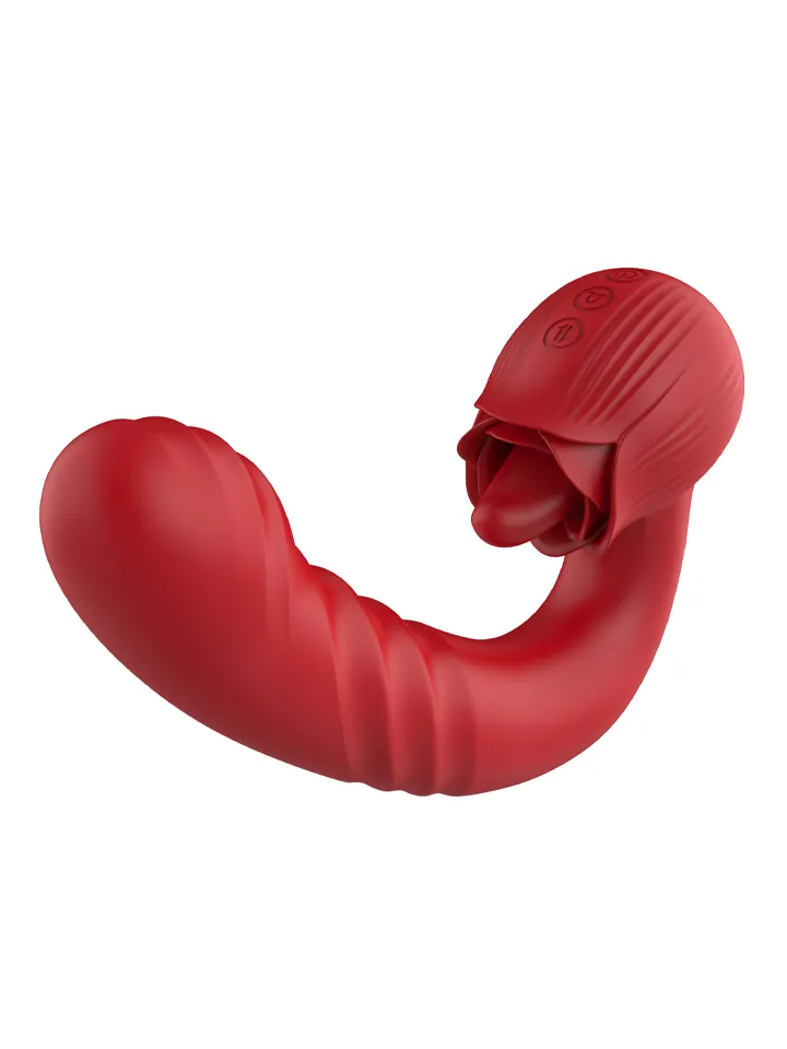 Rose Thrusting Vibrator - Rabbit-Vibrator mit rotierender Zunge 2 [full]