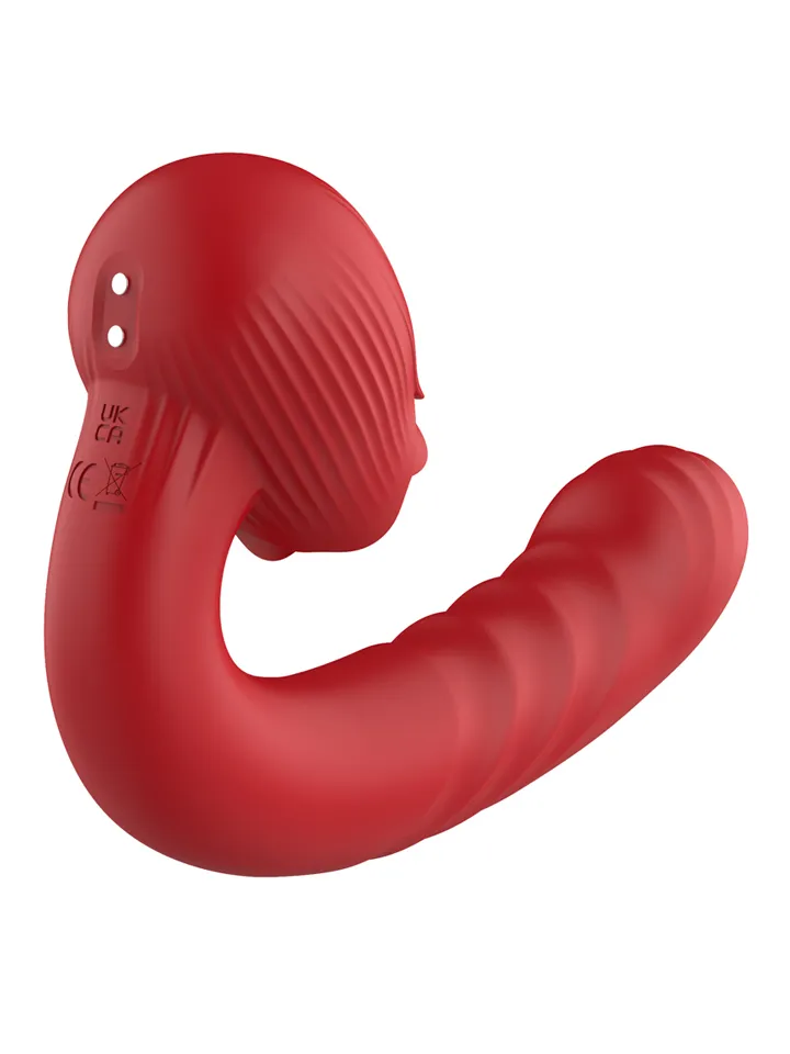 Rose Thrusting Vibrator - Rabbit-Vibrator mit rotierender Zunge 5 [full]
