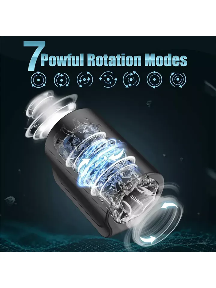 Rotating Masturbator 7 Modes Black - Automatischer Masturbator 2