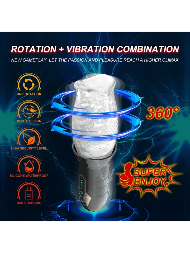 Rotating & Vibrating Masturbator - Masturbator 3 [full]