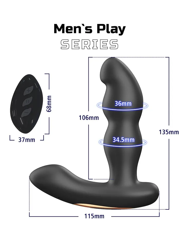 Rotierender Prostatamassager mit Fernbedienung - Prostatastimulator 5 [full]