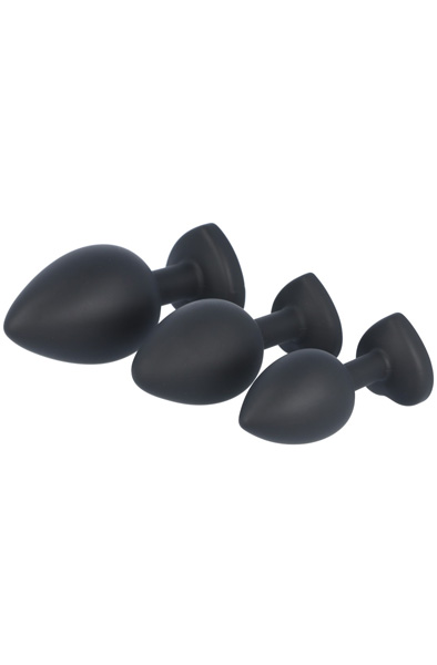 Ruby Heart Silicone Plug Set 3-pack - Analplug Set 2