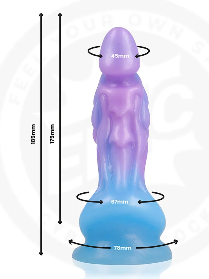 Sapphire Lunar Glow Dildo 18,5 cm - Fantasy-Dildo 3 [full]