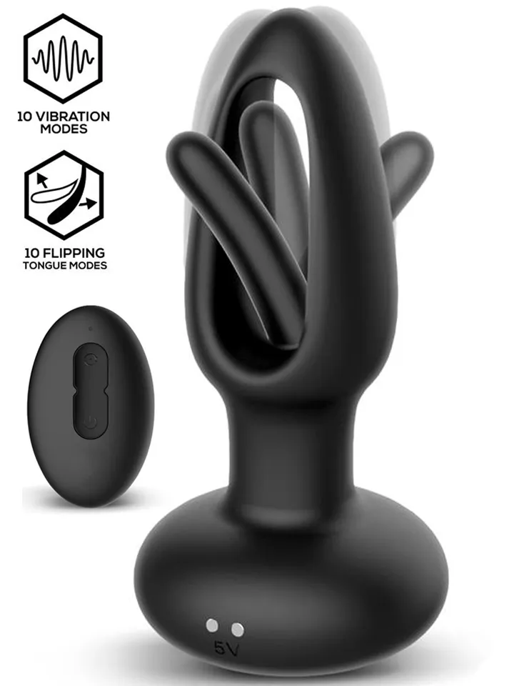Sasha – Vibrierender Plug mit wippender Zunge & Fernbedienung - Vibrierender Analplug 1