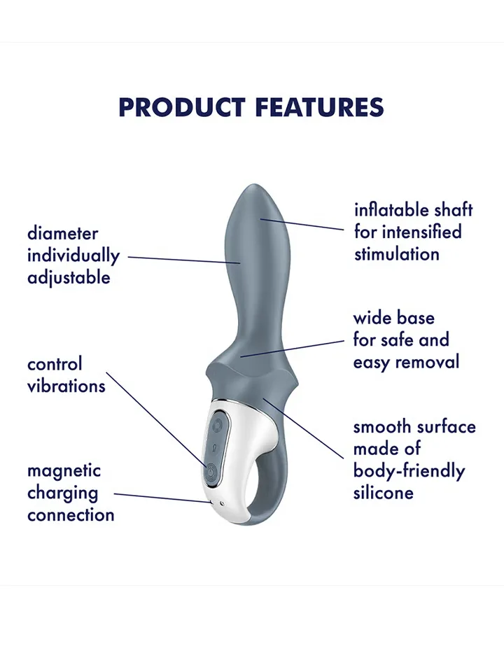Satisfyer Air Pump Booty 1 Grey - Anal-Dildo mit Vibration 2 [full]