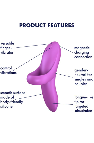 Satisfyer Bold Lover Finger Vibrator Dark Pink - Finger-Vibrator 2