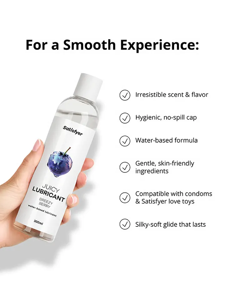 Satisfyer Breezy Berry Water Based Lubricant 300 ml - Gleitmittel mit Geschmack 3 [full]