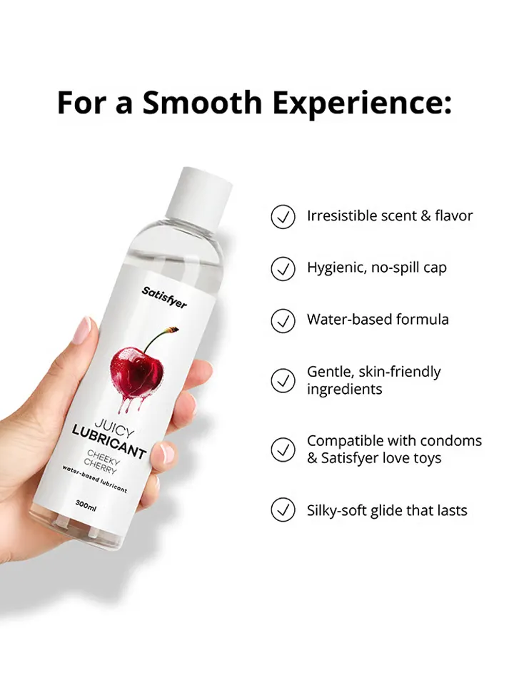 Satisfyer Cheeky Cherry Water Based Lubricant 300 ml - Wasserbasiertes Gleitmittel 3 [full]