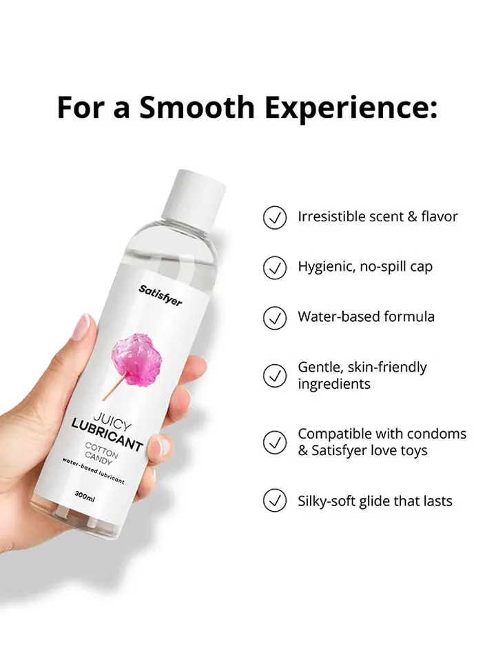 Satisfyer Cotton Candy Water Based Lubricant 300 ml - Gleitmittel mit Geschmack 3 [full]