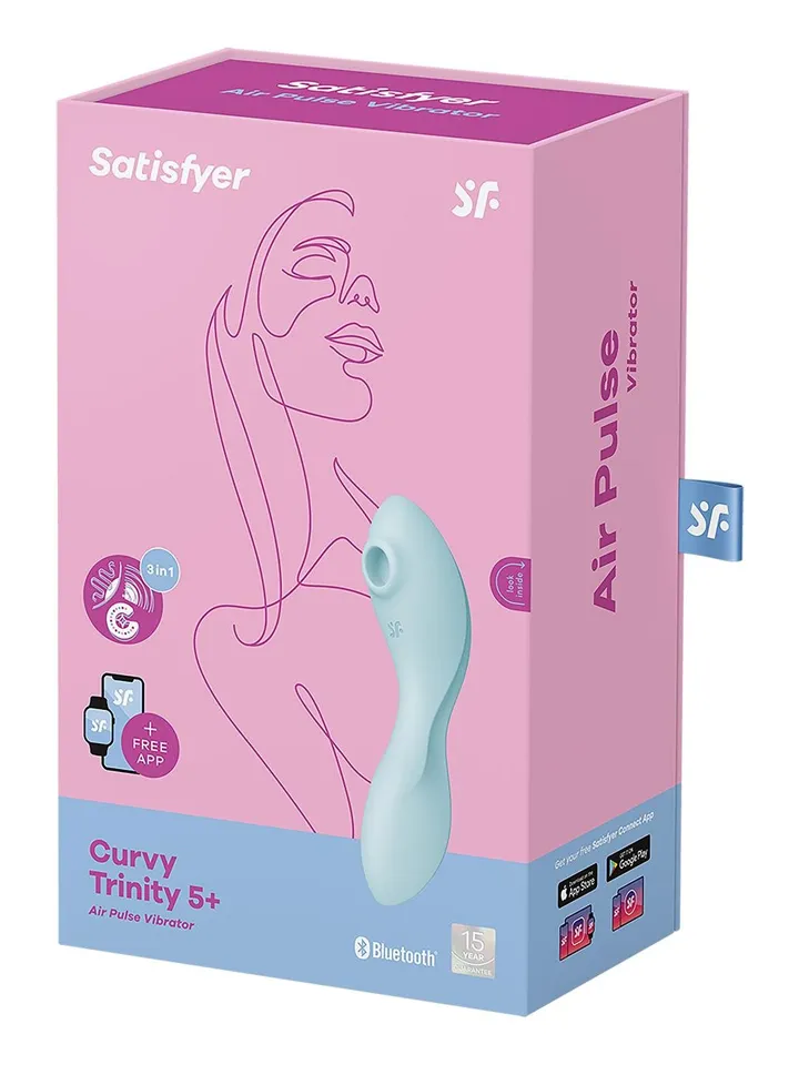 Satisfyer Curvy Trinity 5+ Connect App Blue - Luftdruck-Vibrator 4 [full]