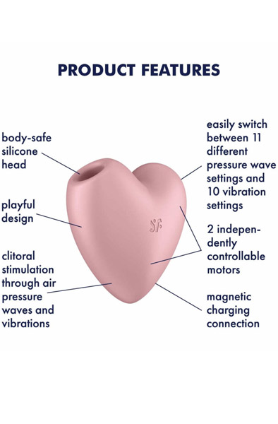 Satisfyer Cutie Heart Light Red - Luftdruck-Vibrator 2