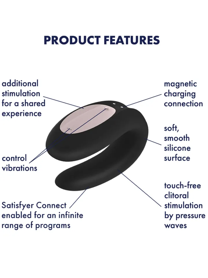 Satisfyer Double Joy Connect App Black - App-gesteuerter Vibrator für Paare 2