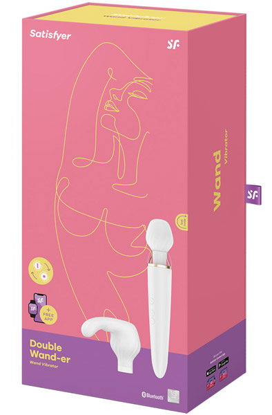 Satisfyer Double Wand-er White - Zauberstab/Massagestab 4