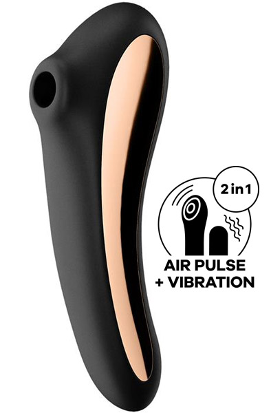 Satisfyer Dual Kiss Black - Luftdruck-Vibrator 1