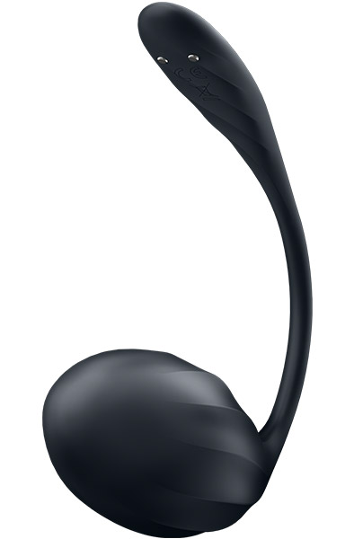 Satisfyer Gerippte Blütenblatt App Vibrator Schwarz - App-gesteuertes Vibro-Ei 4