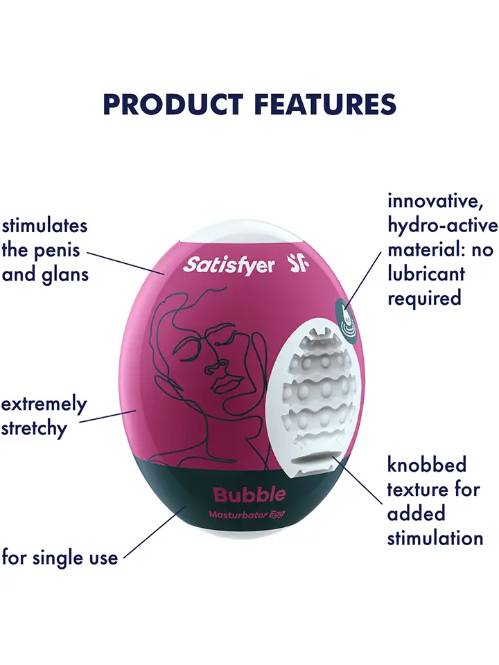 Satisfyer Masturbator Egg Bubble, 3er-Pack - Eier laufen lassen 2