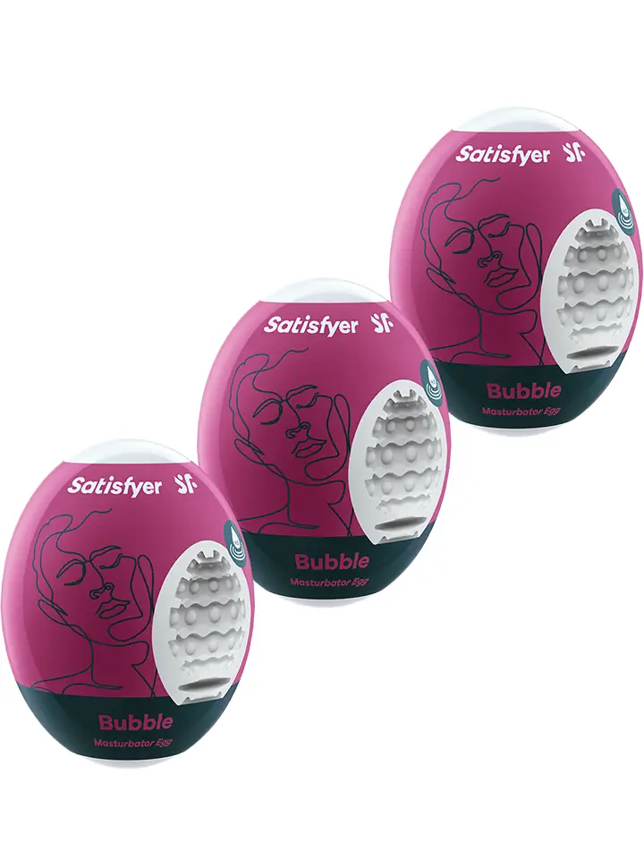 Satisfyer Masturbator Egg Bubble, 3er-Pack - Eier laufen lassen 3