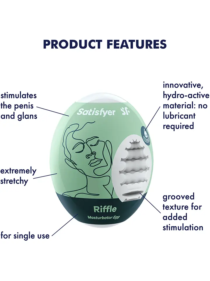 Satisfyer Masturbator Egg Riffle 3er-Pack - Eier laufen lassen 2