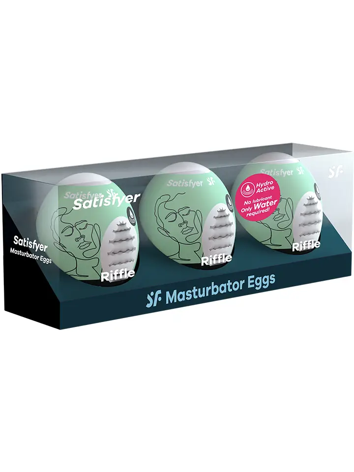 Satisfyer Masturbator Egg Riffle 3er-Pack - Eier laufen lassen 3