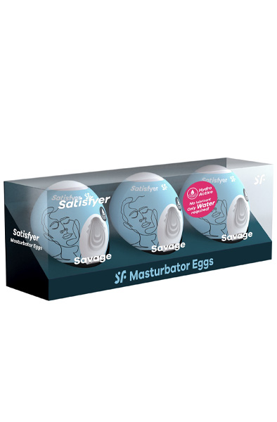 Satisfyer Masturbator-Ei Savage 3er-Pack - Eier laufen lassen 3
