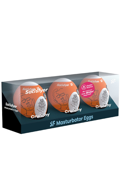 Satisfyer Masturbator-Eier Crunchy (3er-Set) - Eier laufen lassen 3