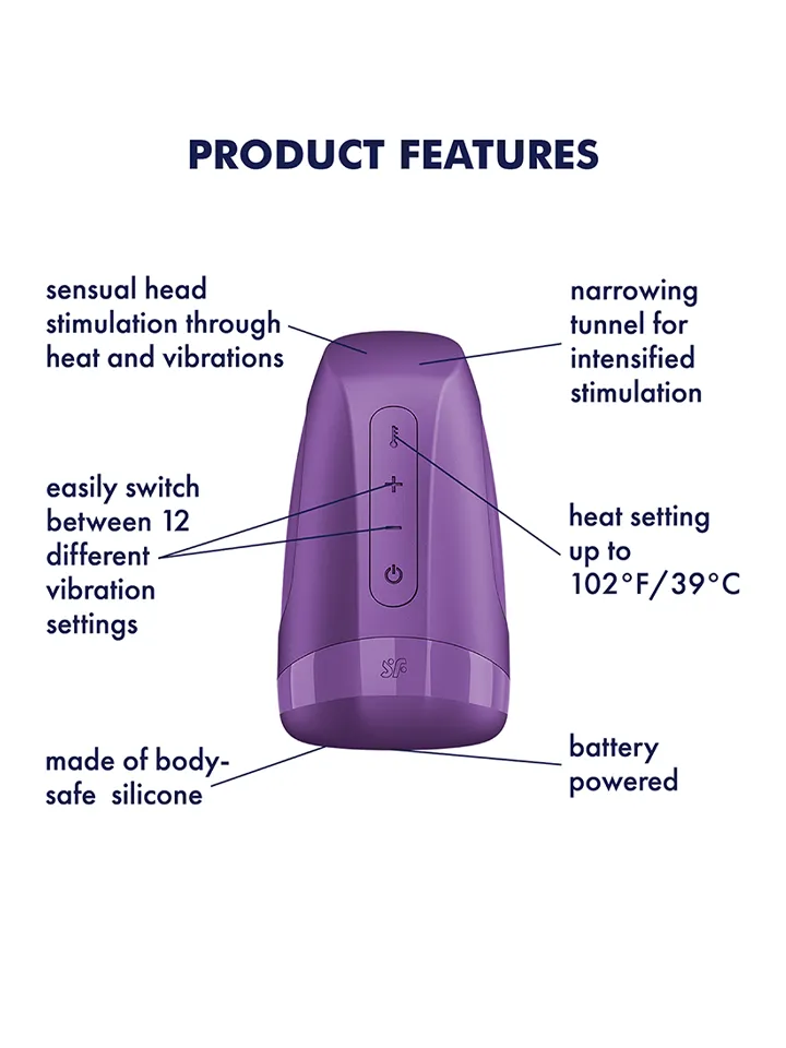 Satisfyer Men Heat Vibration Battery Powered - Vibrations-Masturbator 2 [full]