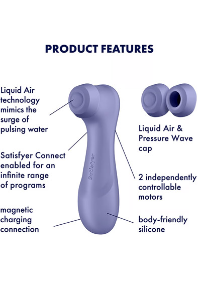 Satisfyer Pro 2 Gen. 3 mit Liquid Air & Bluetooth-App Lila - Luftdruck-Vibrator 2