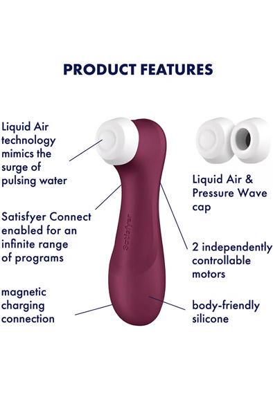 Satisfyer Pro 2 Gen. 3 mit Liquid Air & Bluetooth-App Rot - Luftdruck-Vibrator 2