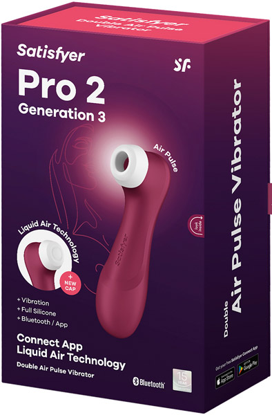 Satisfyer Pro 2 Gen. 3 mit Liquid Air & Bluetooth-App Rot - Luftdruck-Vibrator 7