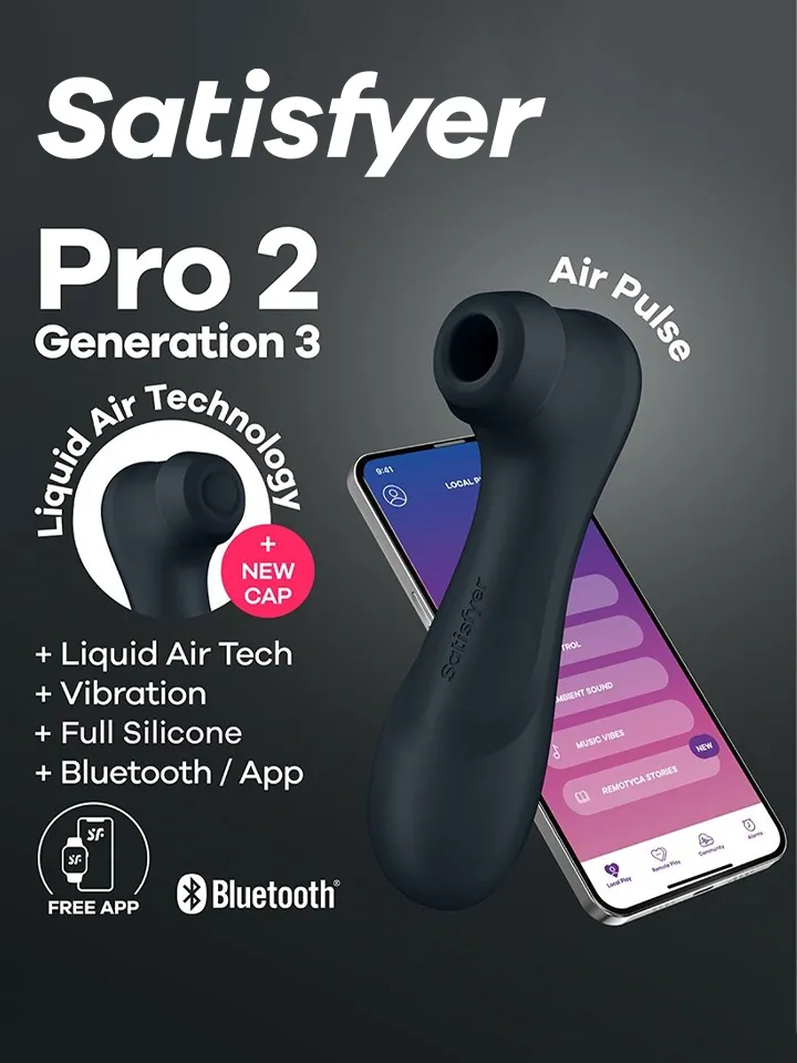 Satisfyer Pro 2 Gen. 3 mit Liquid Air & Bluetooth-App Schwarz - Luftdruck-Vibrator 1 [full]