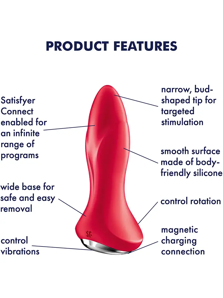 Satisfyer Rotator Plug 1+ Anal Vibrator Red - Vibrierender Analplug 2