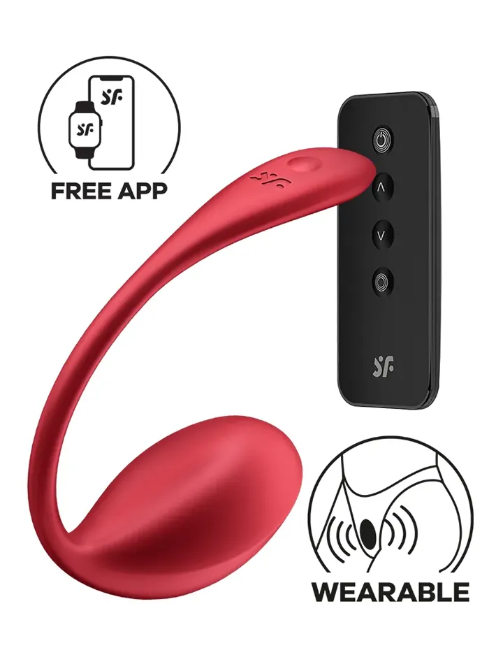 Satisfyer Shiny Petal Connect App Rot - App-gesteuertes Vibro-Ei 1 [full]
