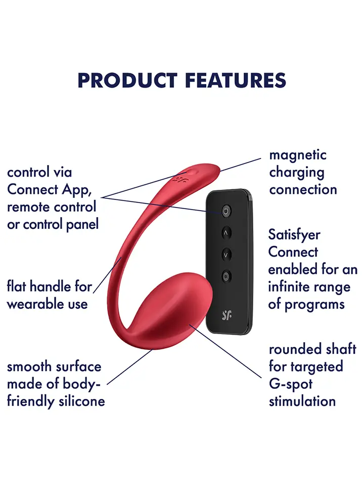 Satisfyer Shiny Petal Connect App Rot - App-gesteuertes Vibro-Ei 2