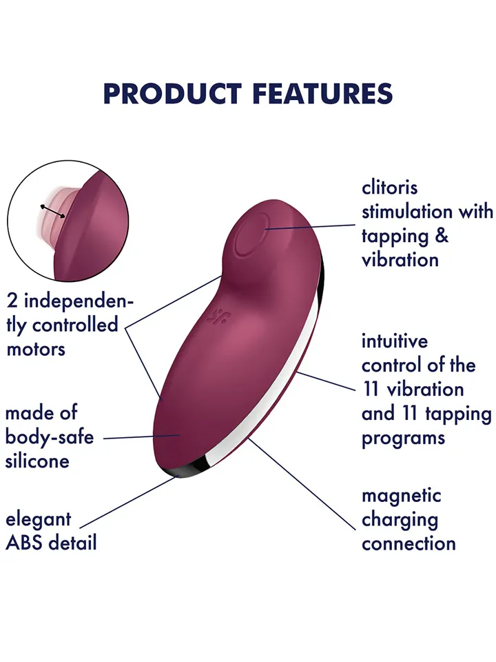 Satisfyer Tap & Climax 2 Vibrator Rot - Klitoris-Vibrator 2