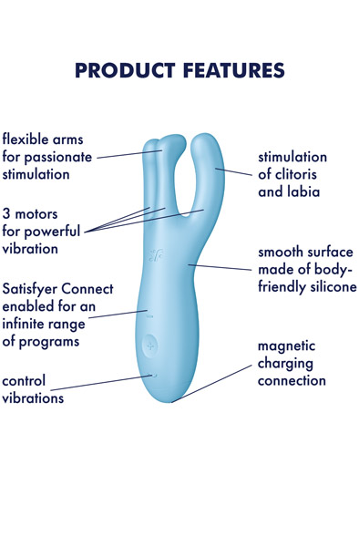 Satisfyer Threesome 4 Blue - App-gesteuerter Vibrator 2