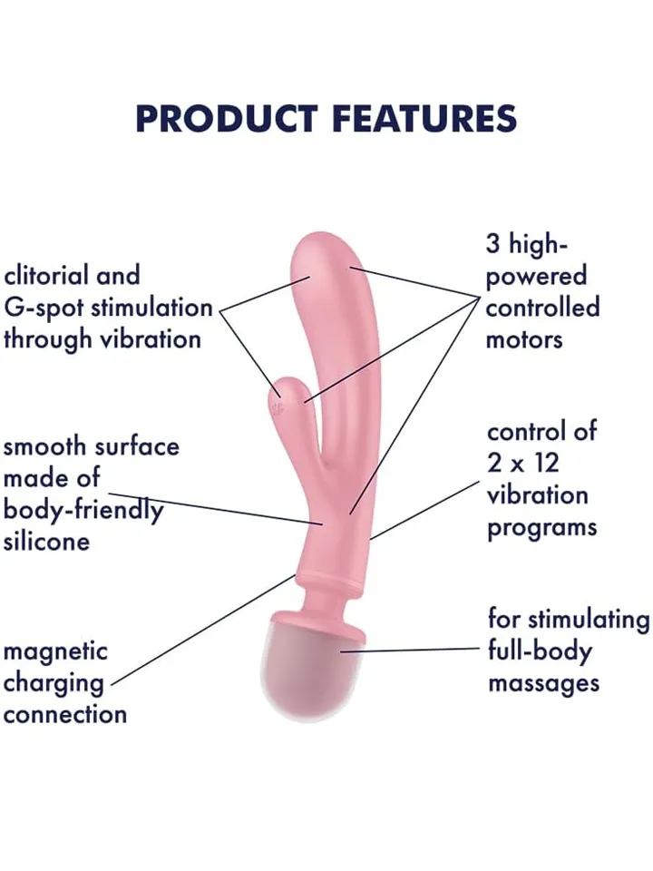 Satisfyer Triple Lover Pink - Zauberstab/Massagestab 2