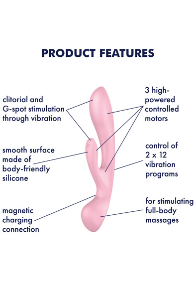 Satisfyer Triple Oh Rabbit Vibrator Pink - Rabbit-Vibrator 2