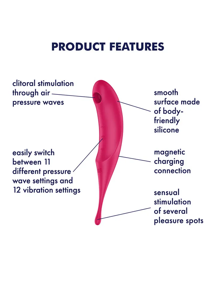 Satisfyer Twirling Pro Red - Luftdruck-Vibrator 2 [full]