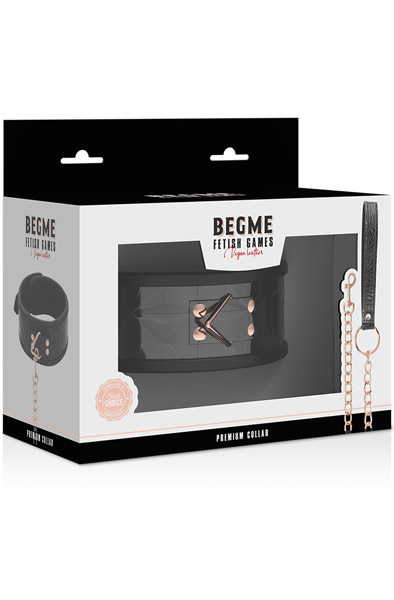 Schwarze Edition Premium Veganleder-Halsband - Halsband & Leine 3