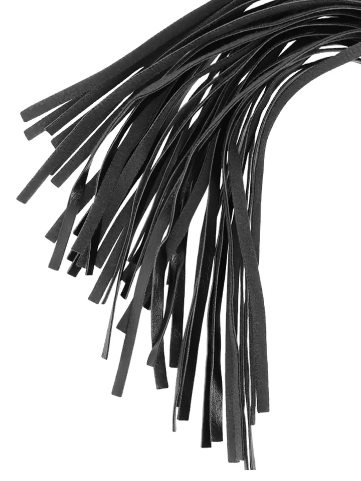 Schwarze Edition Vegane Lederpeitsche - Flogger 2 [full]
