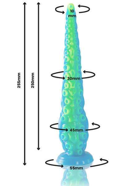 Scylla Fluorescent Tentacle Dildo 25,5 cm - Drachen-Dildo 2